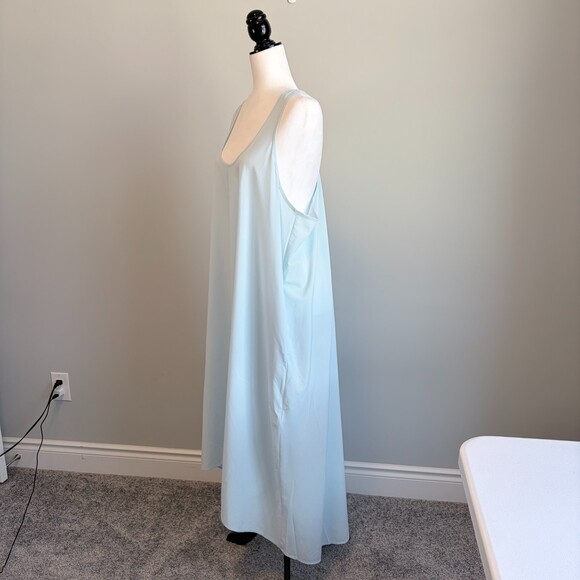 Athleta Presidio Maxi Dress Traveler High Low Coastal Chic Light Blue Women’s XL - Picture 5 of 10